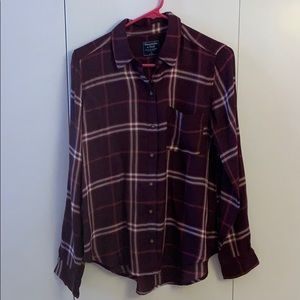 Maroon Boyfriend Flannel